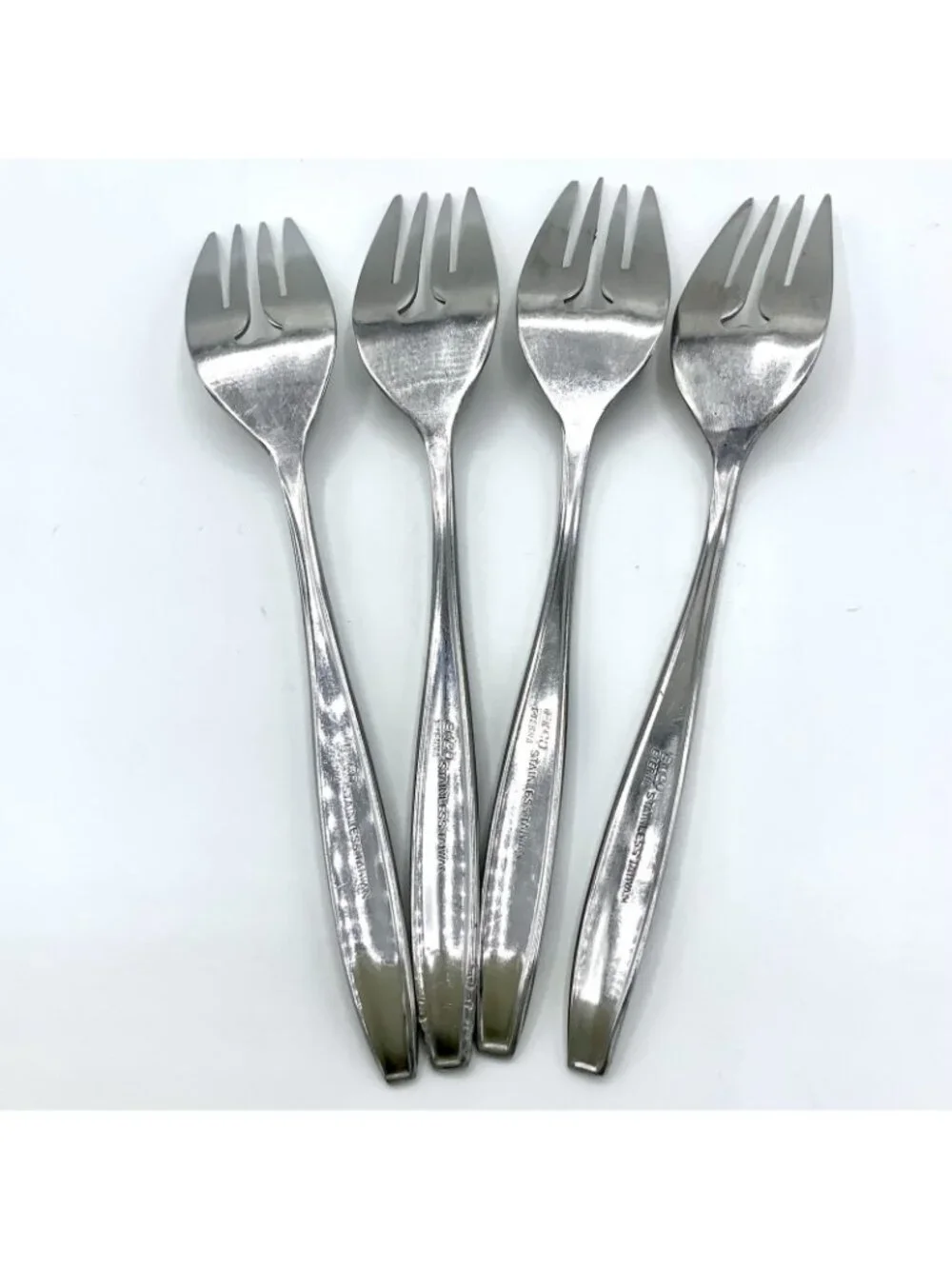 Vtg EKCO Eterna Rose Cotillion Stainless Flatware Lot of 11 Dinner Forks Spoon